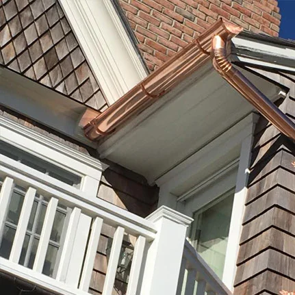 copper gutter installation Southold ny